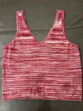 State of Day Intimates Women’s Pink Striped V-Neck Tank Top sz M